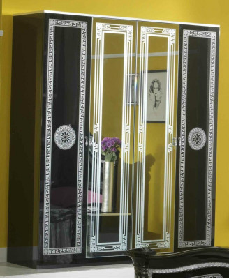 Slaapkamer Compleet Set Koninklijke Stijl Modern Bed Nachtkastje 6-delig Nieuw