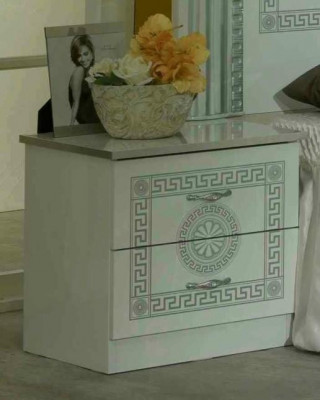 Klasse slaapkamer set 3-delig bed tweepersoonsbed bedden 2x nachtkastje Chesterfield