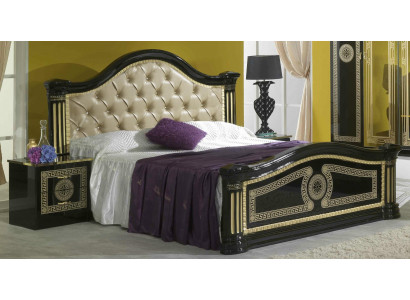 Slaapkamer 3-delige set Bed 2x Nachtkastje Console Bedden Chesterfield Bekleding