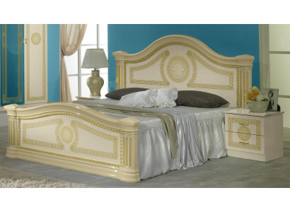 Ontwerp slaapkamer 3-delige set Bed Nachtkastje Klassieke luxe bedden set meubels