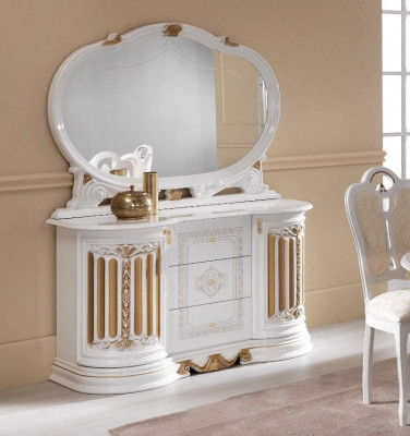 Klassieke commode dressoir met spiegel xxl kast sideboard Italiaanse meubels