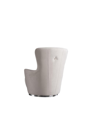 Fauteuil luxe fauteuil voor woonkamer voor werkkamer materiaal hout kleur wit