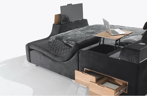 Bed met tv Lift televisie Multifunctionele bedden Tweepersoonsbed Slaapkamer