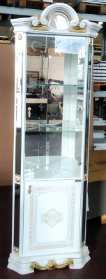 Luxe etalage hoekvitrine glazen kast modern meubel rek klassiek ITALIË