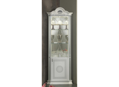 Hoekkast luxe vitrine vitrines kast houten kasten Italiaanse stijl meubels.
