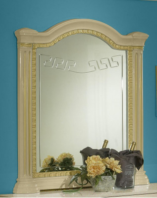 Spiegel ladekast kast laden slaapkamer set hout klassieke stijl 2-delig.