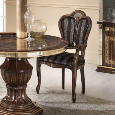 Stoel met armleuning Luxe ontwerp Stoel Textiel Meubels Eenpersoons Houten Fauteuil Nieuw