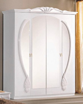 Slaapkamer set moderne stijl houten kast bed luxe 6-delige set wit nieuwe bedden