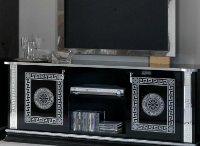 Zwart tv-standaard RTV-kast Lowboard meubilair tv-tafel design tv-kast