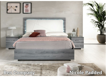Luxe bed slaapkamer bedden Modern houten tweepersoonsbed grijs 160x200 nieuw