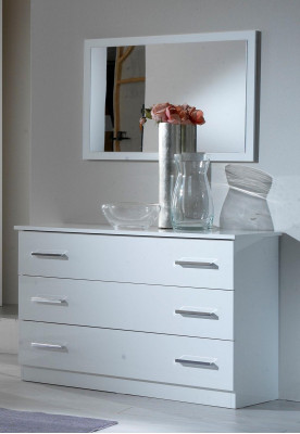 Spiegel + ladekast kast ladekasten dressoir slaapkamer set decoratie hout