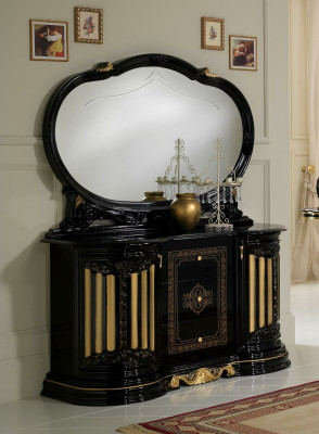 Spiegel met glazen stand Italiaans design meubels staande spiegel dressoir tafel nieuw