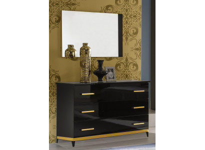 Hoge glans dressoir dressoir kast hout spiegel dressoir console consoles 2-delig