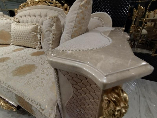 Luxe bankstel 3+3 zits textiel designer Chesterfield bankstel 2x 3 zitter Nieuw