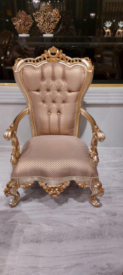 Klassieke Barok Rococo Chesterfield 5-delige salontafel Beige Sofa Meubels