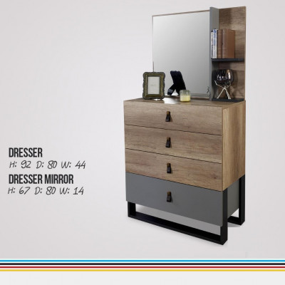 Ladenkast met spiegel Hout Modern Luxe Ontwerp Kinderkamer Ladenkasten