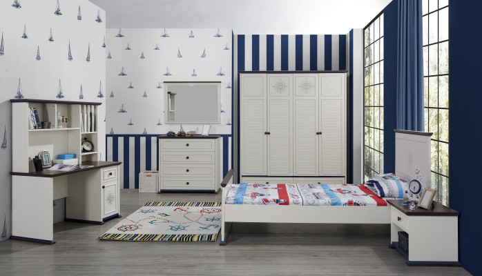 Ladenkast met spiegel houten laden commodes tienerkamer dressoir