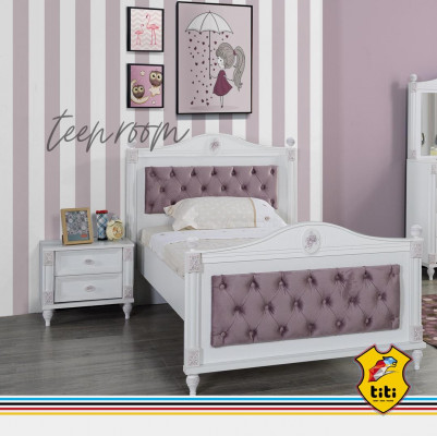 Ontwerper Bed Nachtkastje Slaapkamer Jeugdkamer Set Meubels 2-delig. Bedden