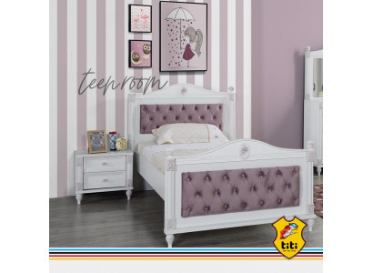 Ontwerper Bed Nachtkastje Slaapkamer Jeugdkamer Set Meubels 2-delig. Bedden
