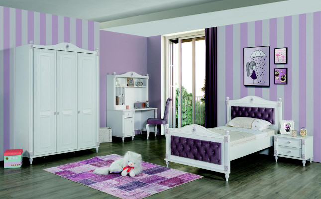 Ontwerper Bed Nachtkastje Slaapkamer Jeugdkamer Set Meubels 2-delig. Bedden