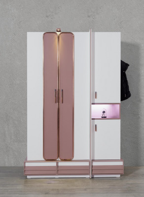 Kinderkamer Jeugdkamer Houten kast Kinderkast 4-deurs Wit