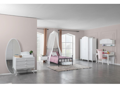 Bed nachtkastje commode 6-delige slaapkamer Moderne luxe slaapkamer