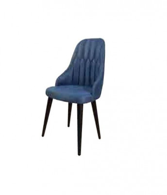 Originele eetkruk in de kleur blauw met een zachte rug voor uw eetkamer.