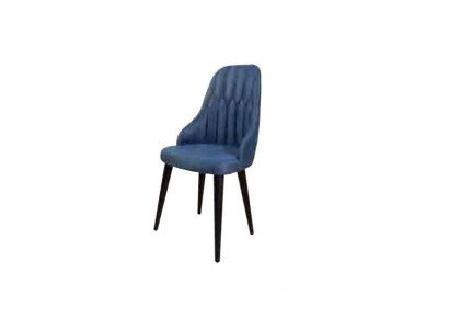 Originele eetkruk in de kleur blauw met een zachte rug voor uw eetkamer.