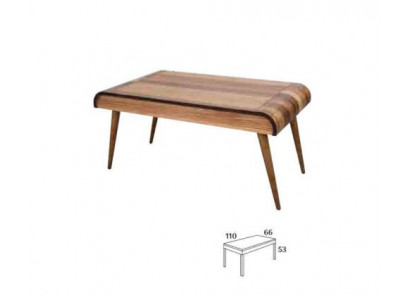 Houten salontafel op houten poten voor uw woonkamer Origineel ontwerpmodel Nieuw