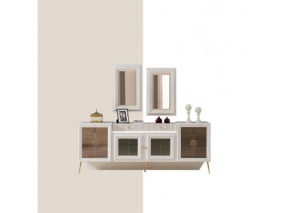 Sideboard met spiegel massief hout laden woonkamer sideboards