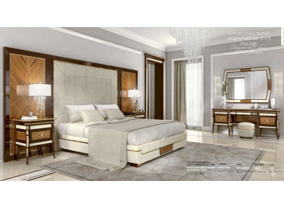Garnituur Slaapkamer Tweepersoonsbed Bed Luxe Bruin Set 8-delig
