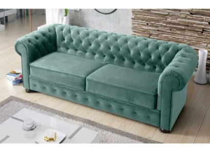 Design Bank Bank 3-zitter Bekleding Leer Grote Banken Textiel Chesterfield