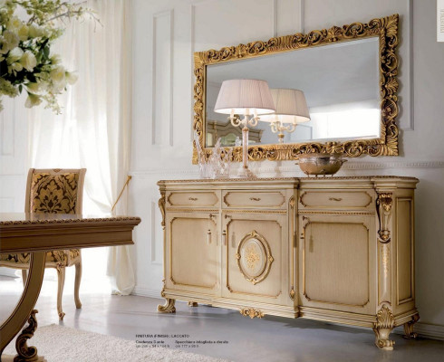 Groep eetkamer eettafel stoel luxe hout beige set 8-delig