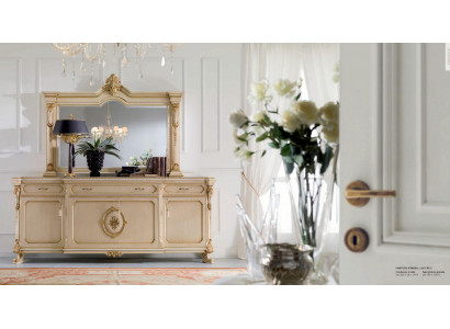 Garnituur Commode Spiegel Console Tafel Set Beige Slaapkamer Kasten
