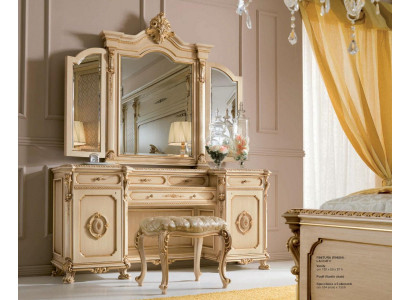 Kaptafel Spiegel Luxe console Tafel Beige Slaapkamer Set