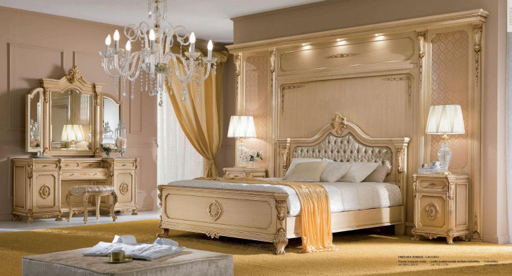 Kaptafel Spiegel Luxe console Tafel Beige Slaapkamer Set