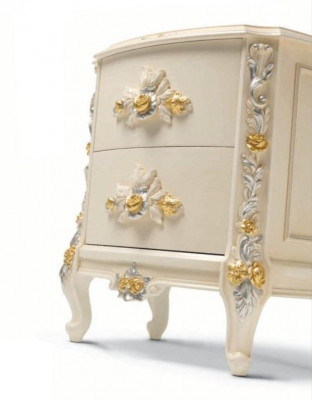 Nachtkastjes Nachtkast Consoles Bijzettafel Nachtkastjes Luxe Beige Barok