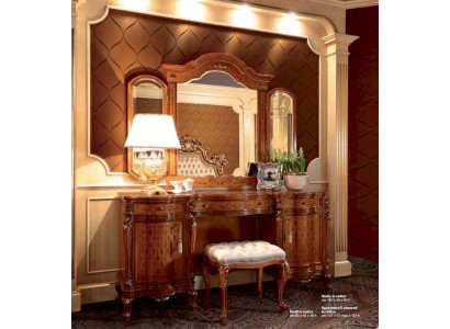 Luxe kaptafel spiegel make-uptafel bruin slaapkamer set