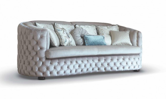 Driepersoons Chesterfield bankstel 3-zits bankstellen Woonkamer Grijs Stof