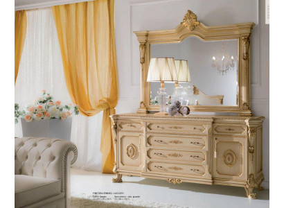 Ladenkast Spiegel Kaptafel Kaptafel Console Beige stel Slaapkamer