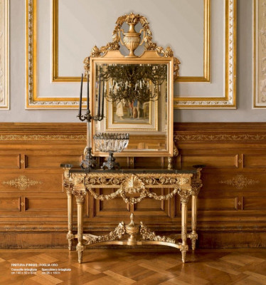 Groep console spiegel kaptafels goud barok tafel slaapkamer