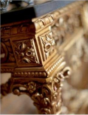 Groep console spiegel kaptafels goud barok tafel slaapkamer