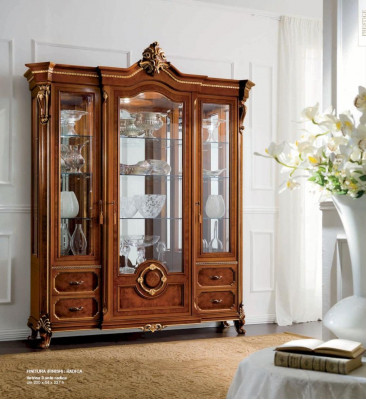Vitrine Luxe Kasten Vitrines Hout Woonkamer Meubels Kast Bruin