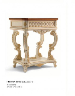 Nachtkastjes Nachtkast Console Bijzettafel Nachtkastjes Luxe Beige Barok