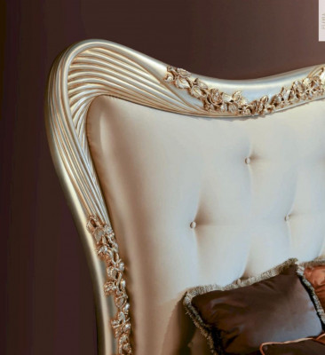 Bed tweepersoonsbed Chesterfield stof luxe bedden hout slaapkamer