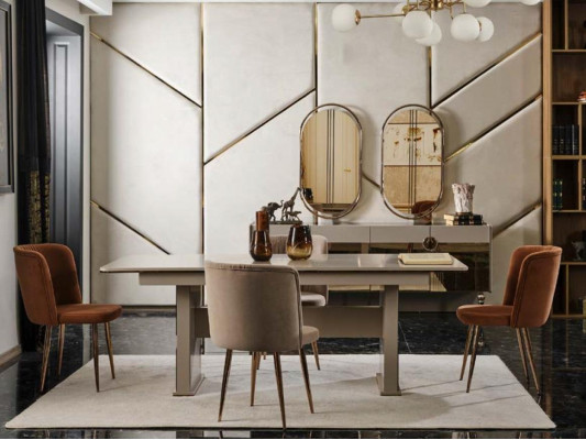 Eettafel Tafel Eetkamer Woonkamer Set Ontwerp Italiaanse Stijl