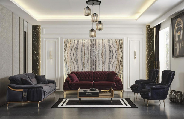 Ontwerp fauteuil textiel woonkamer zwart eenzitter luxe fauteuil bekleding.