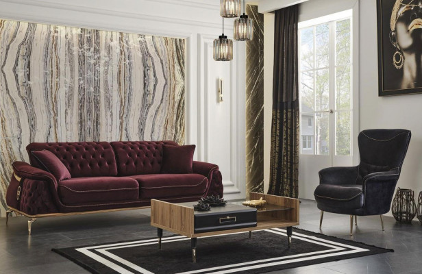 Ontwerp fauteuil textiel woonkamer zwart eenzitter luxe fauteuil bekleding.