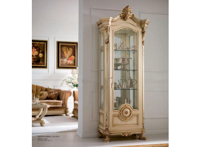 Vitrinekasten Luxe Vitrines Hout Woonkamer Meubels Gouden Kast