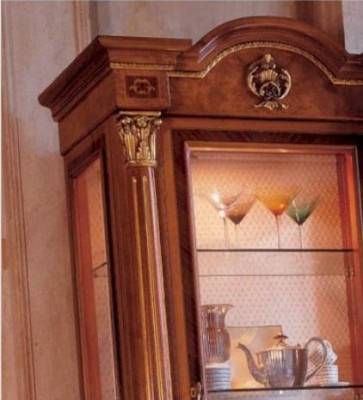 Vitrine Luxe Kasten Vitrines Hout Woonkamer Meubels Glas Bruin